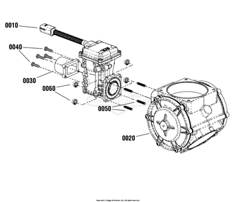 Engine Group - Epr And Mixer Diagram and Parts List for 080015-02  Briggs and Stratton Generator